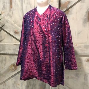 Spirithouse iridescent satin polka dot jacket